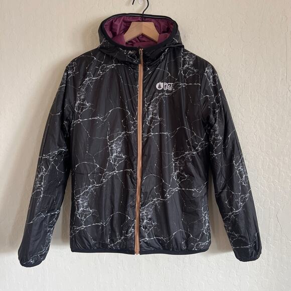 Picture Organic Women’s Chloe Reversible Insulated Full Zip Hooded Jacket Small - Picture 1 of 7